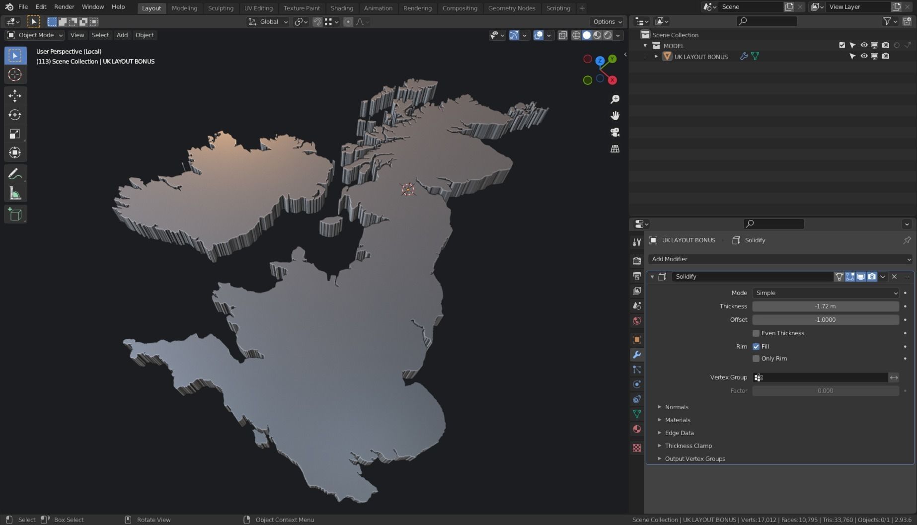 FREE UNITED KINGDOM LAYOUT plus IRELAND Free low-poly 3D model_2
