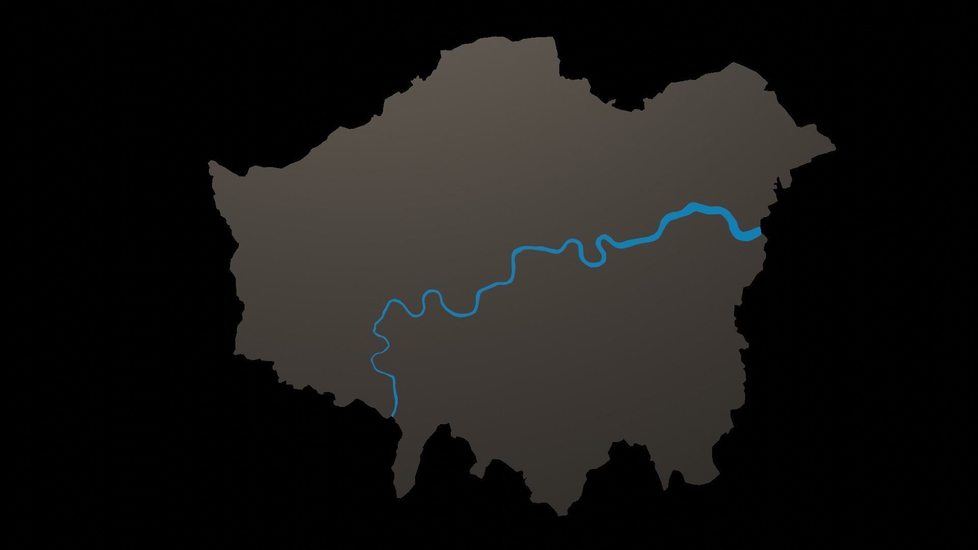 LONDON POLITICAL MAP LAYOUT Low-poly 3D model_23