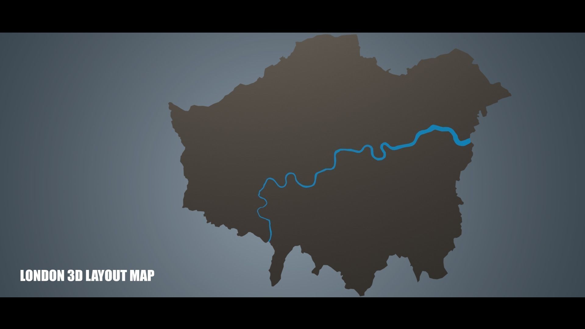 LONDON POLITICAL MAP LAYOUT Low-poly 3D model_1