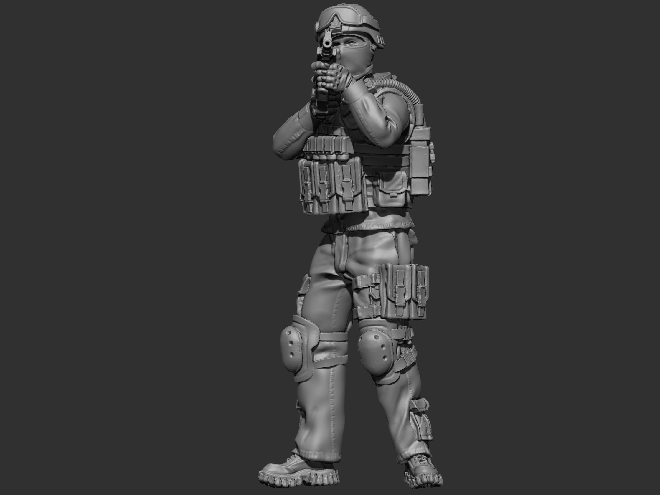 USA modern soldier 2 3D print model_17