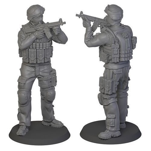 USA modern soldier 2 3D print model