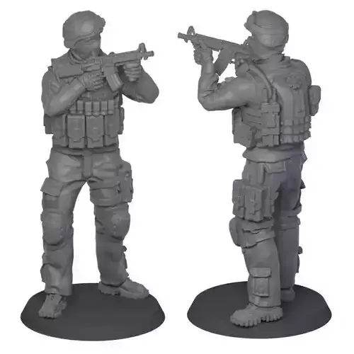 USA modern soldier 2 3D print model