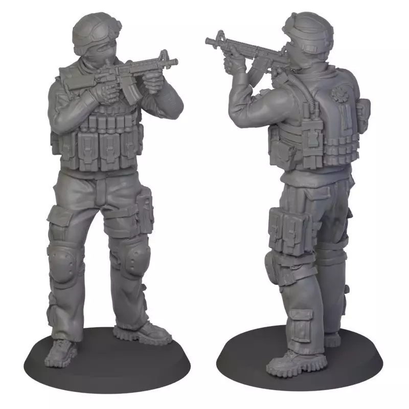 USA modern soldier 2 3D print model_0