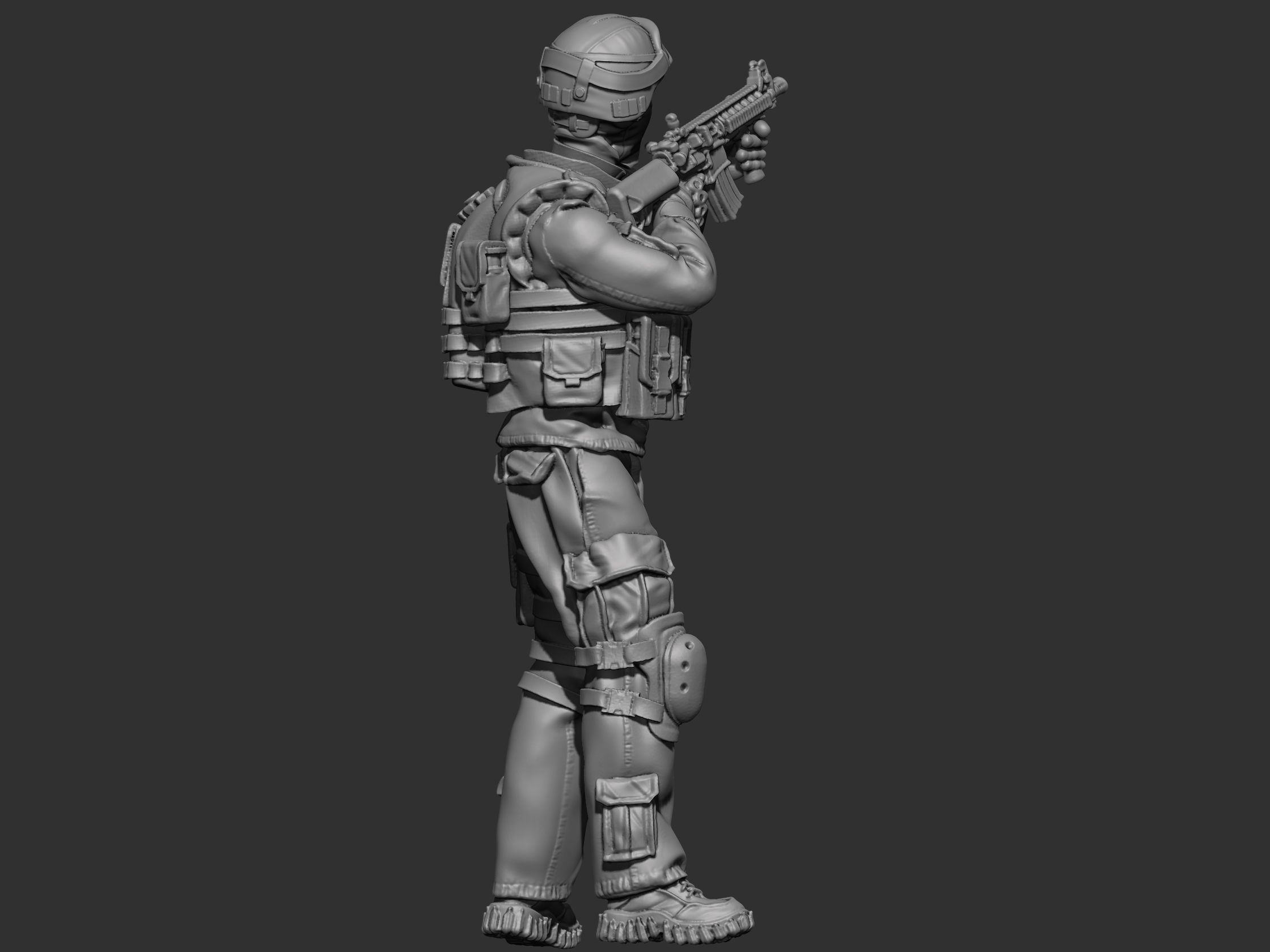 USA modern soldier 2 3D print model_10