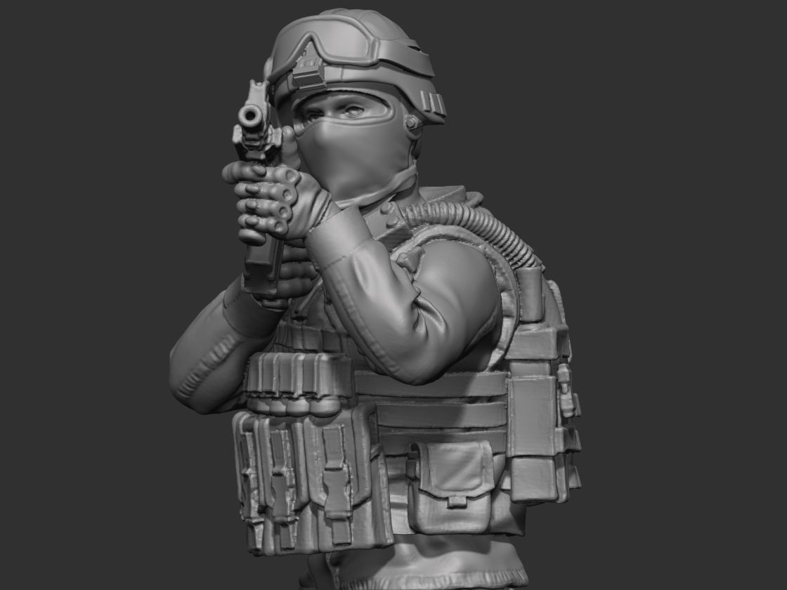 USA modern soldier 2 3D print model_13