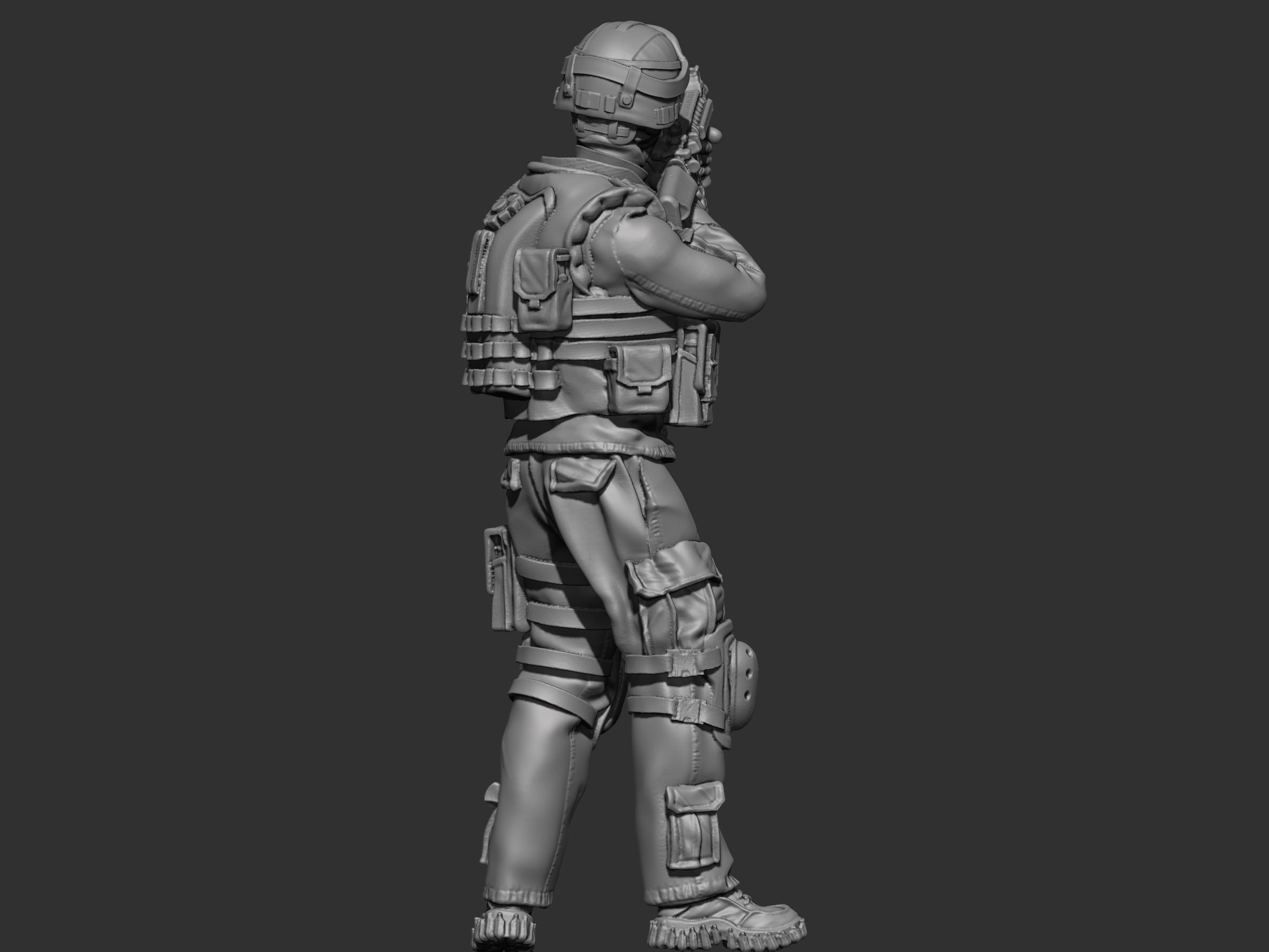 USA modern soldier 2 3D print model_9