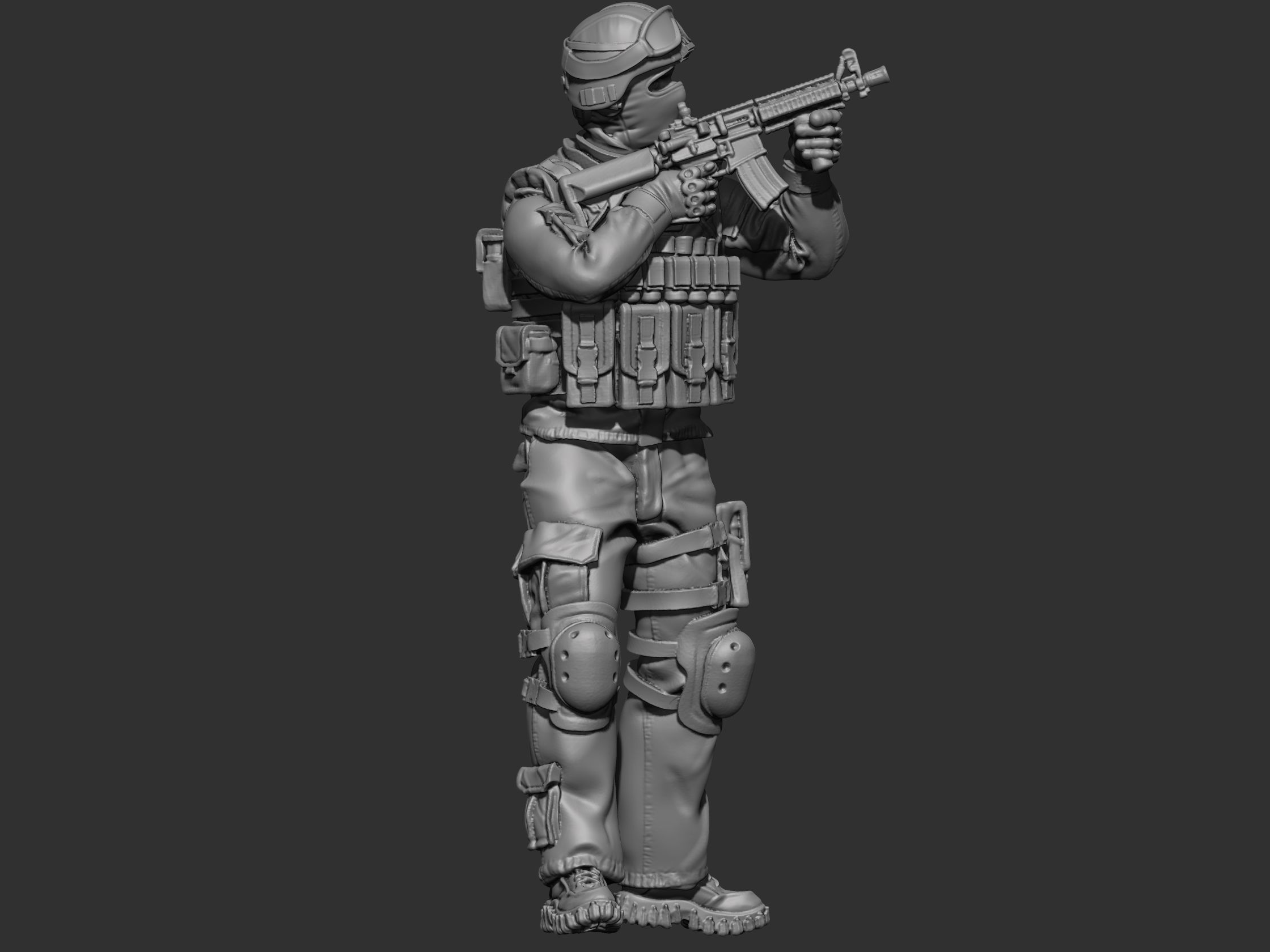 USA modern soldier 2 3D print model_11