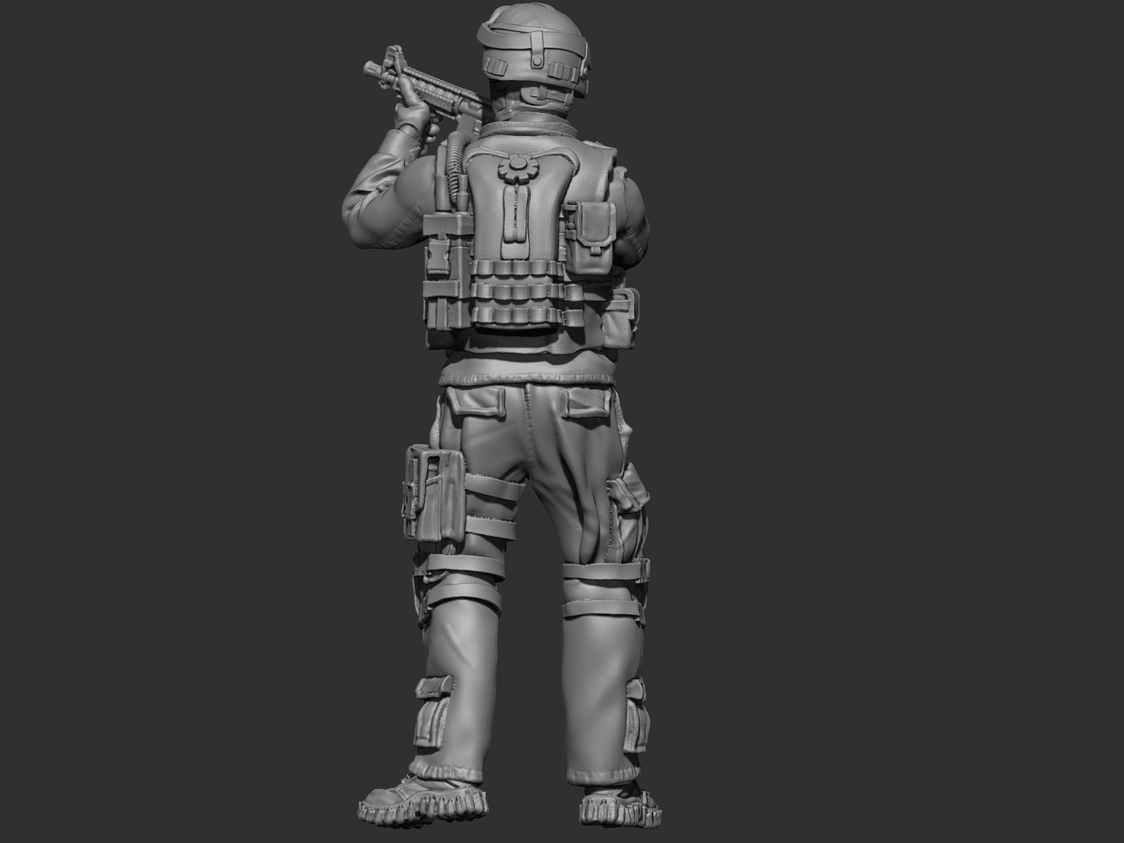 USA modern soldier 2 3D print model_7