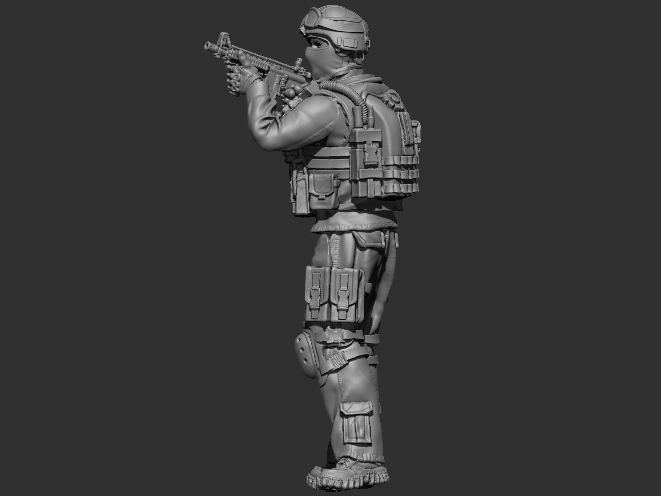 USA modern soldier 2 3D print model_21