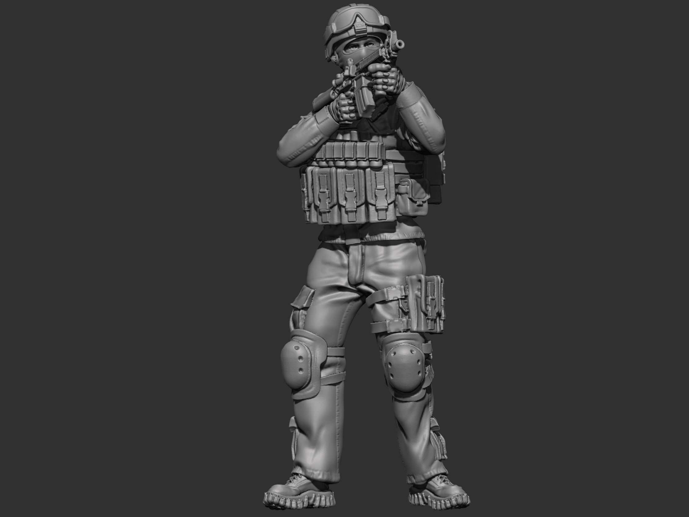 USA modern soldier 2 3D print model_15