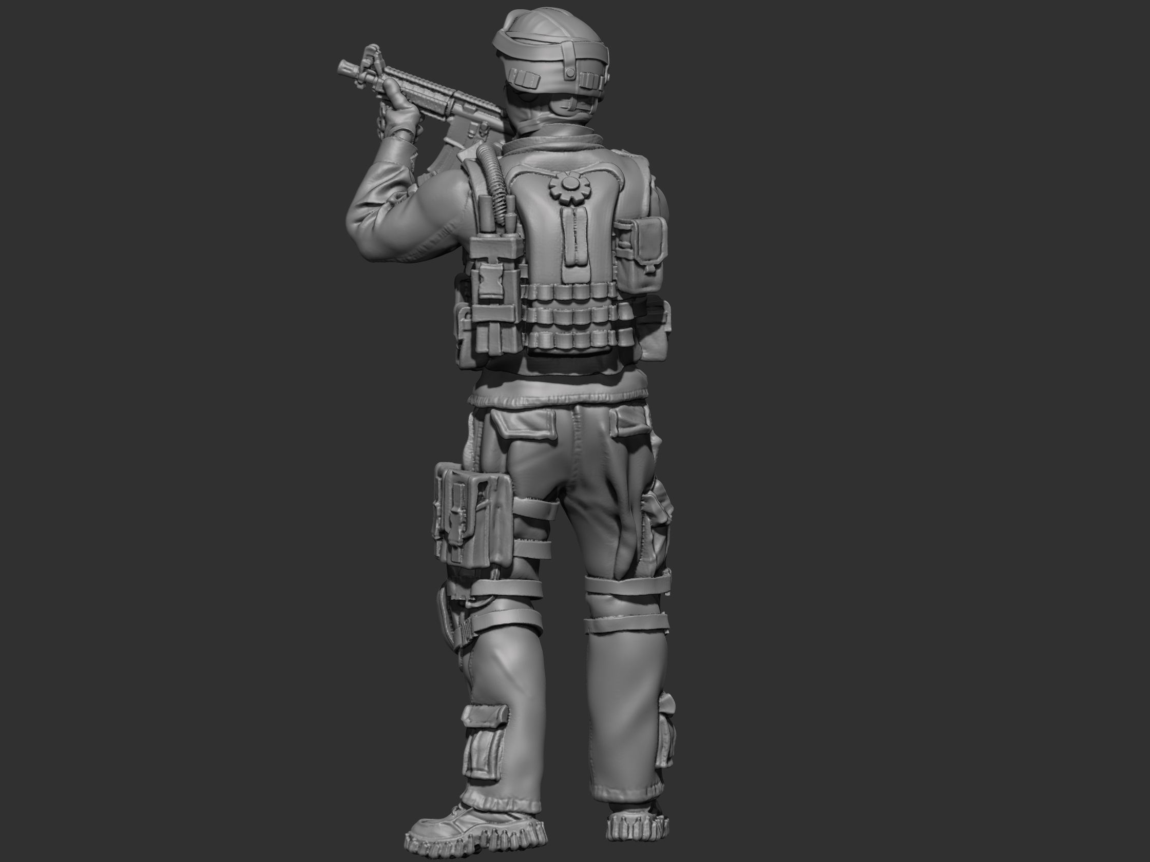 USA modern soldier 2 3D print model_6