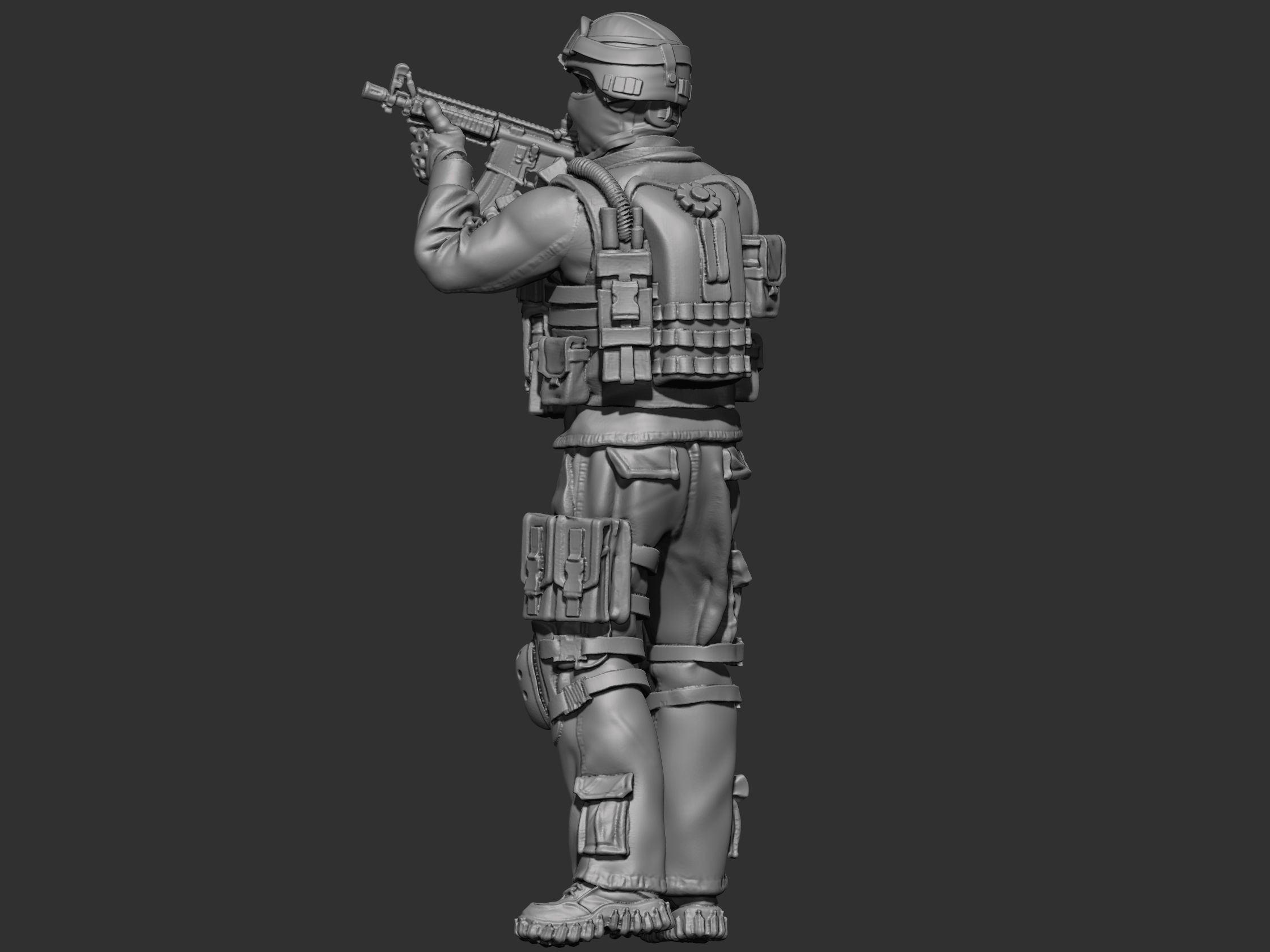 USA modern soldier 2 3D print model_5