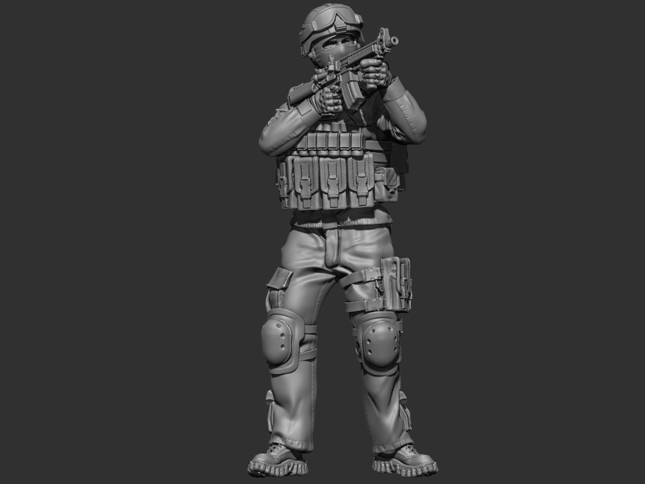 USA modern soldier 2 3D print model_12