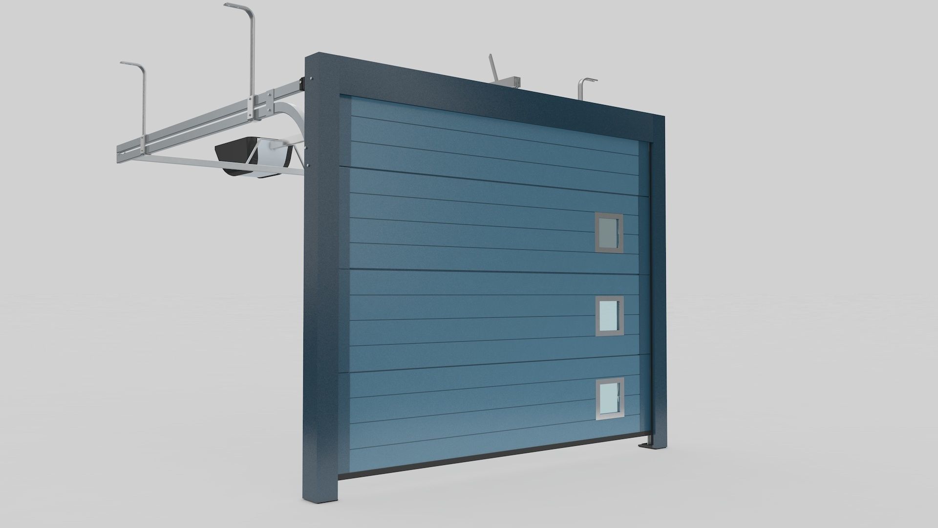 Sectional Garage Door 3D model_3