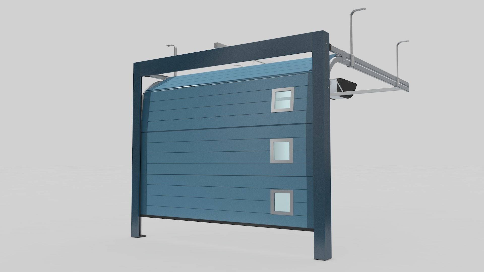 Sectional Garage Door 3D model_15