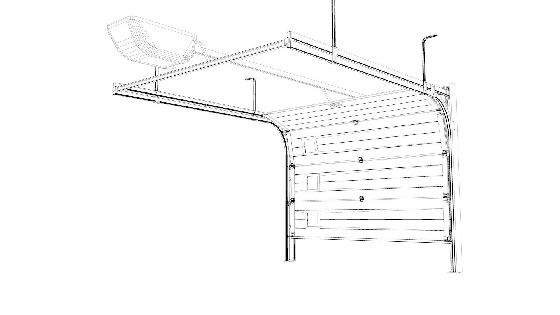 Sectional Garage Door 3D model_27