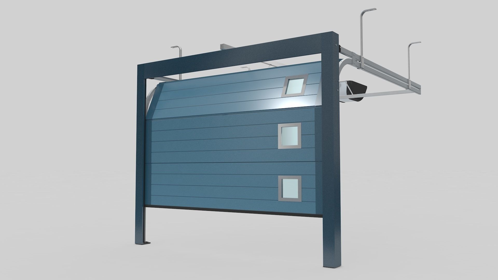Sectional Garage Door 3D model_16