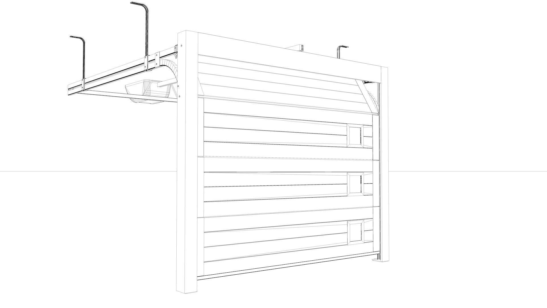 Sectional Garage Door 3D model_26