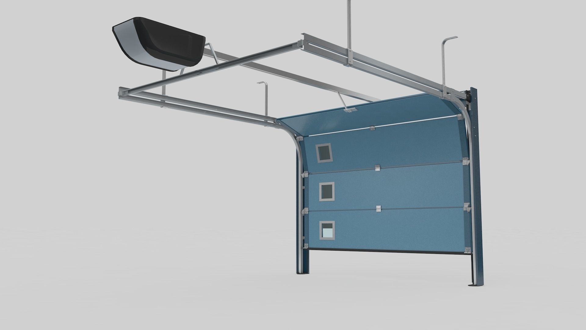 Sectional Garage Door 3D model_4