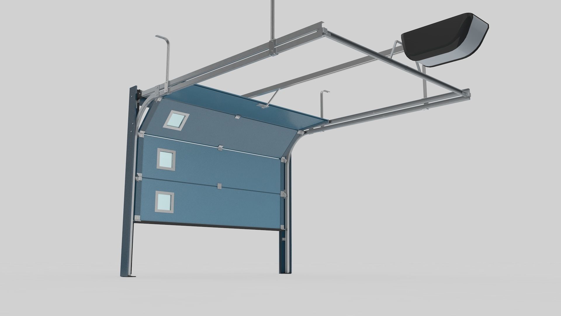 Sectional Garage Door 3D model_8