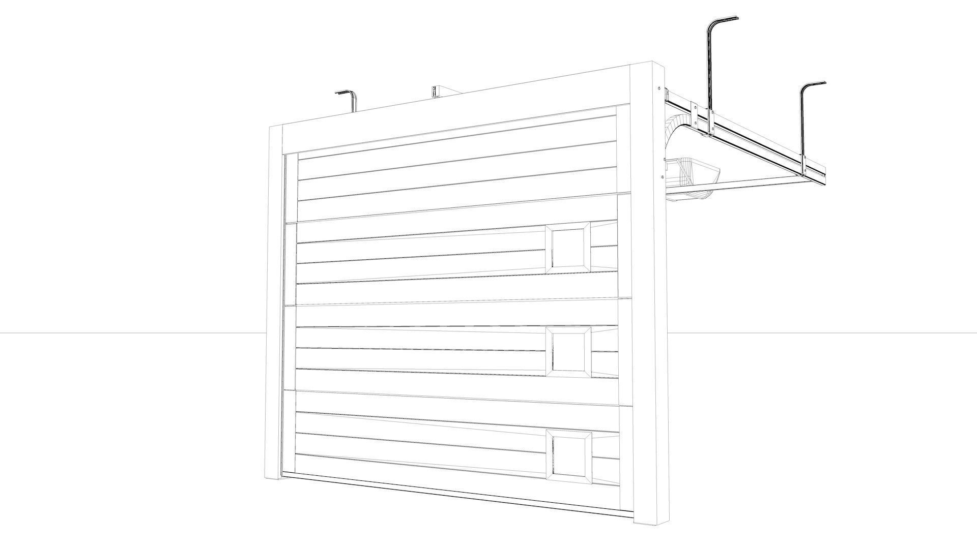Sectional Garage Door 3D model_25