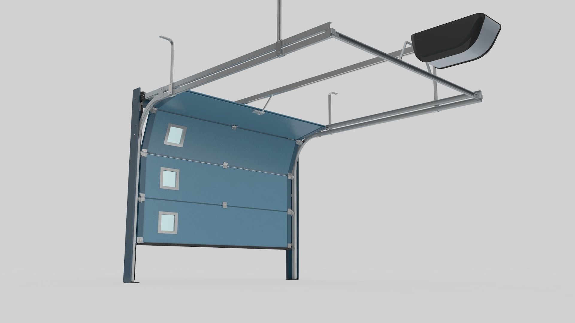 Sectional Garage Door 3D model_7