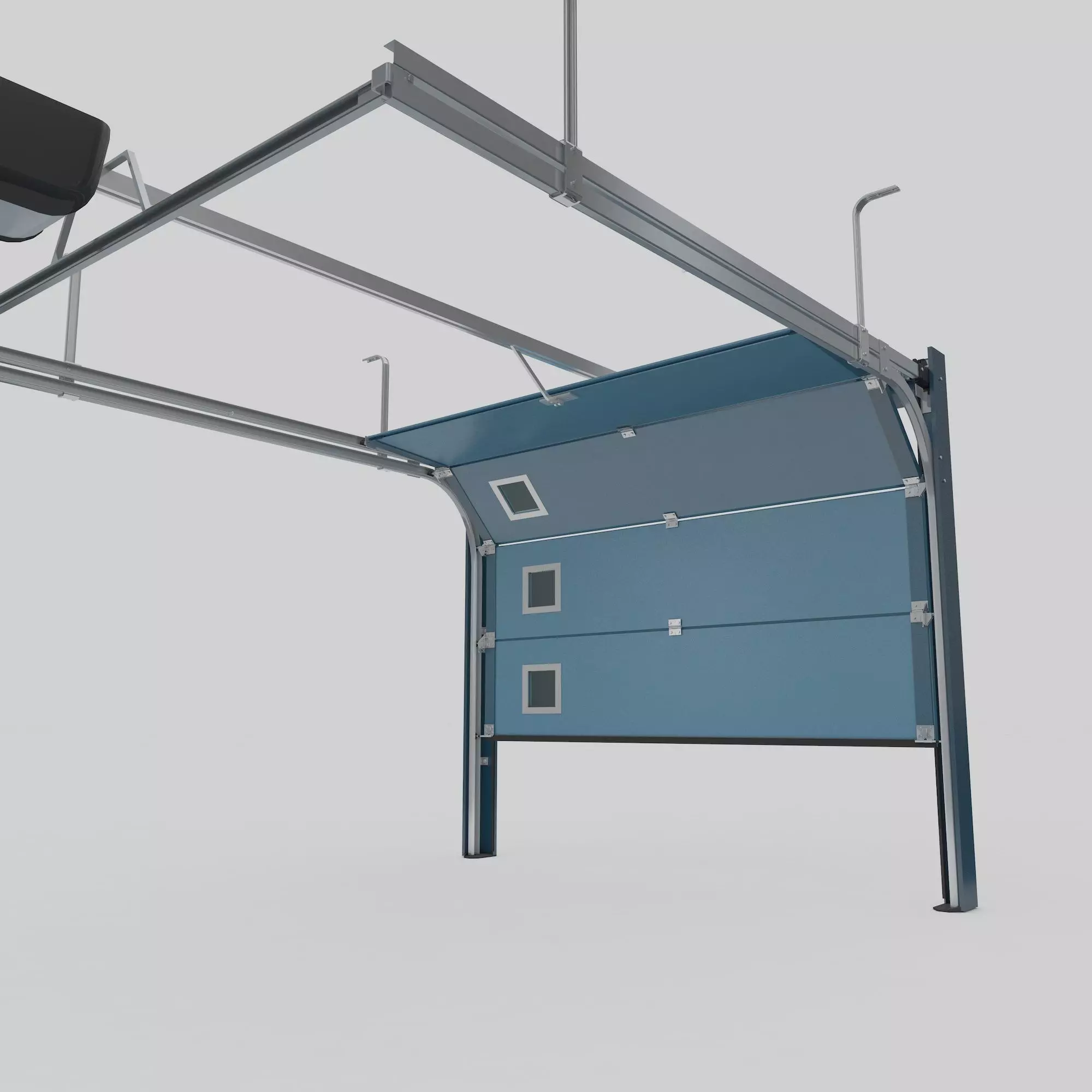 Sectional Garage Door 3D model_0