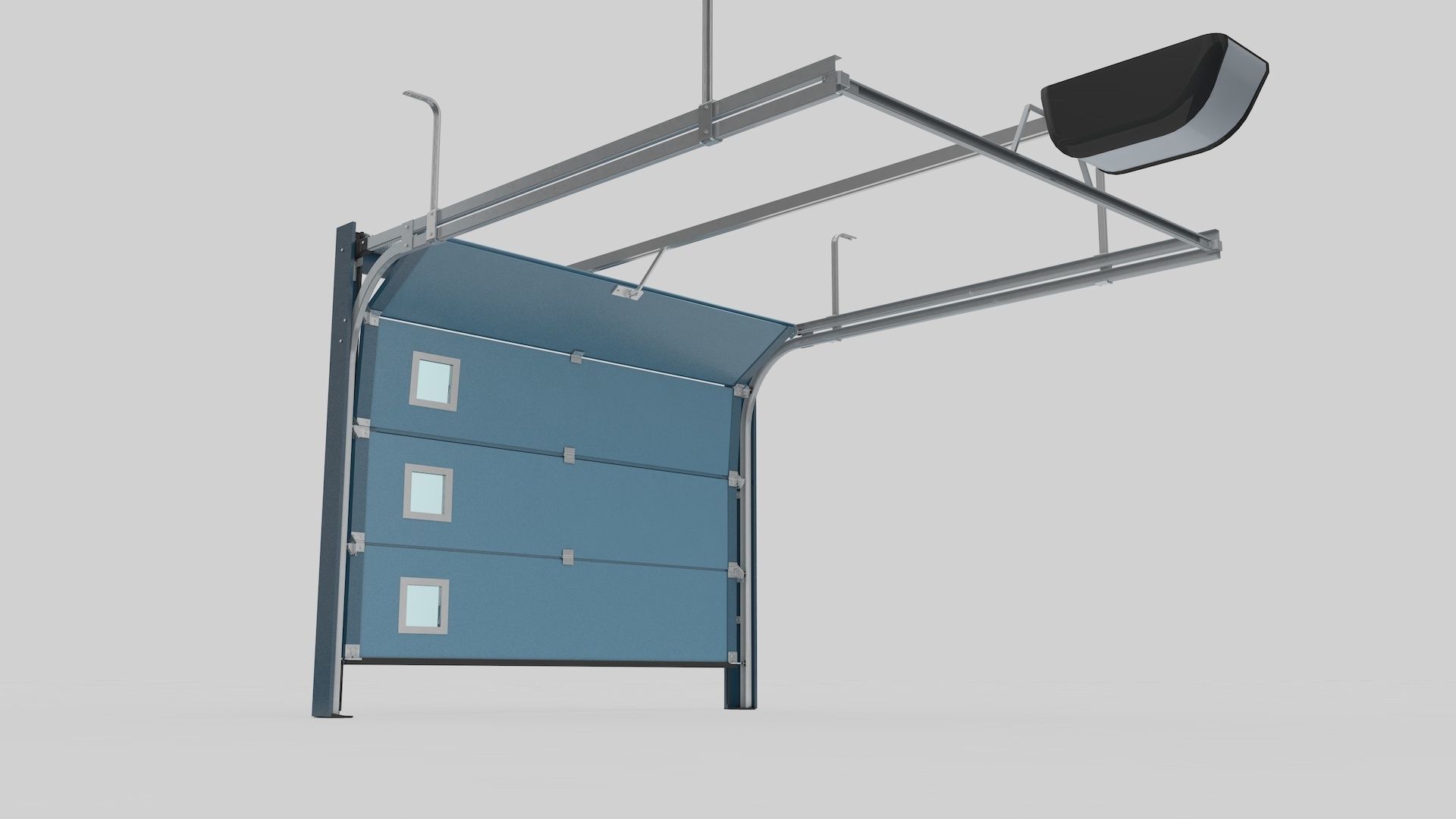 Sectional Garage Door 3D model_6