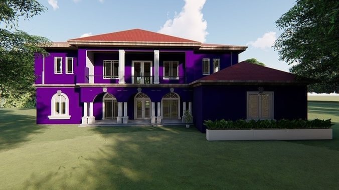 Wealth Estate Territory Indigo Home Model Low-poly 3D model