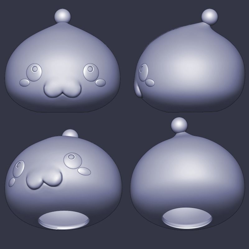 Christmas Hat and Santa Poring from Ragnarok Online Free 3D print model_4