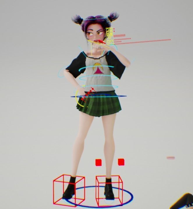 Zen Fully Rigged 3D model Low-poly 3D model_6