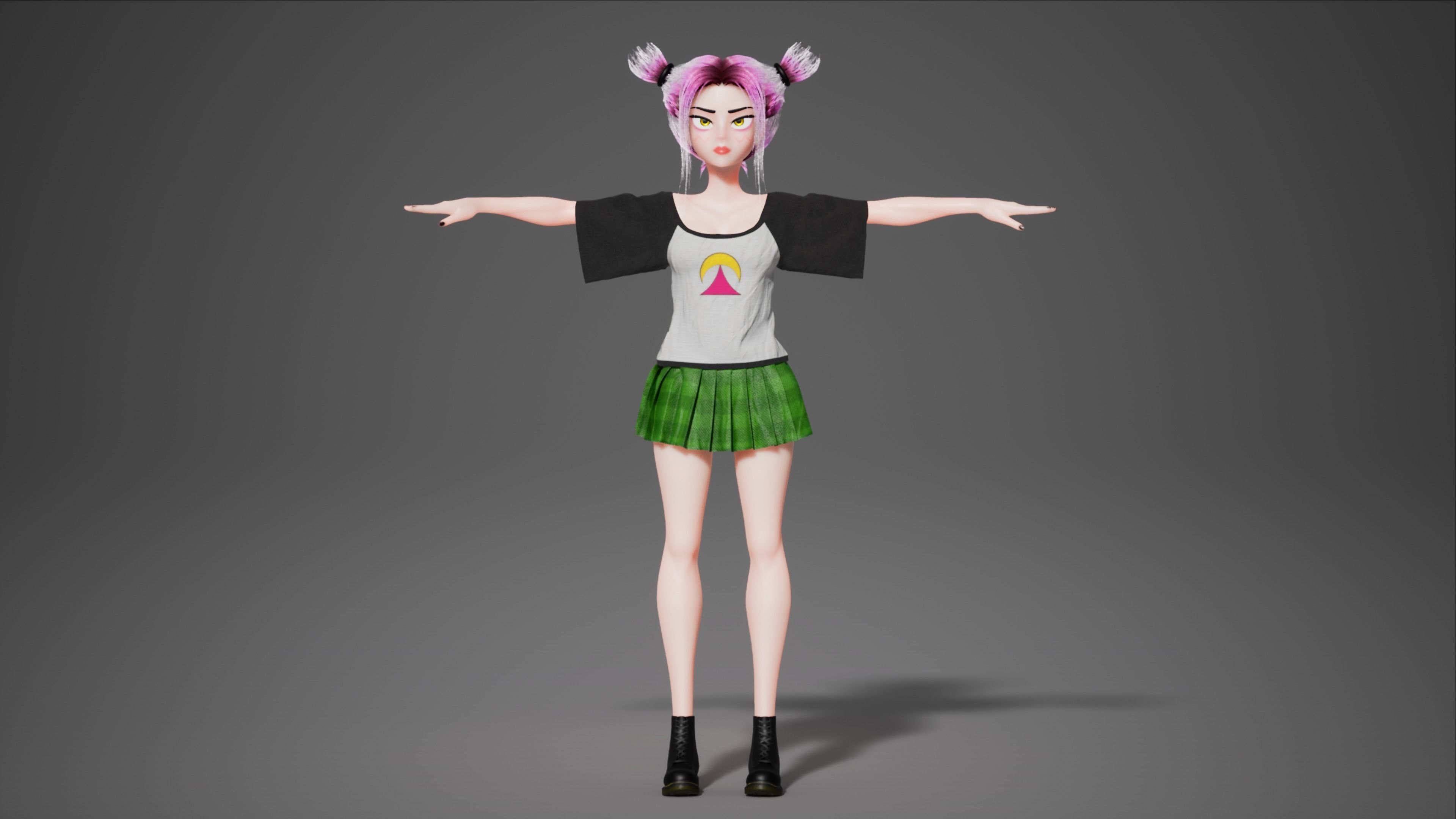 Zen Fully Rigged 3D model Low-poly 3D model_3