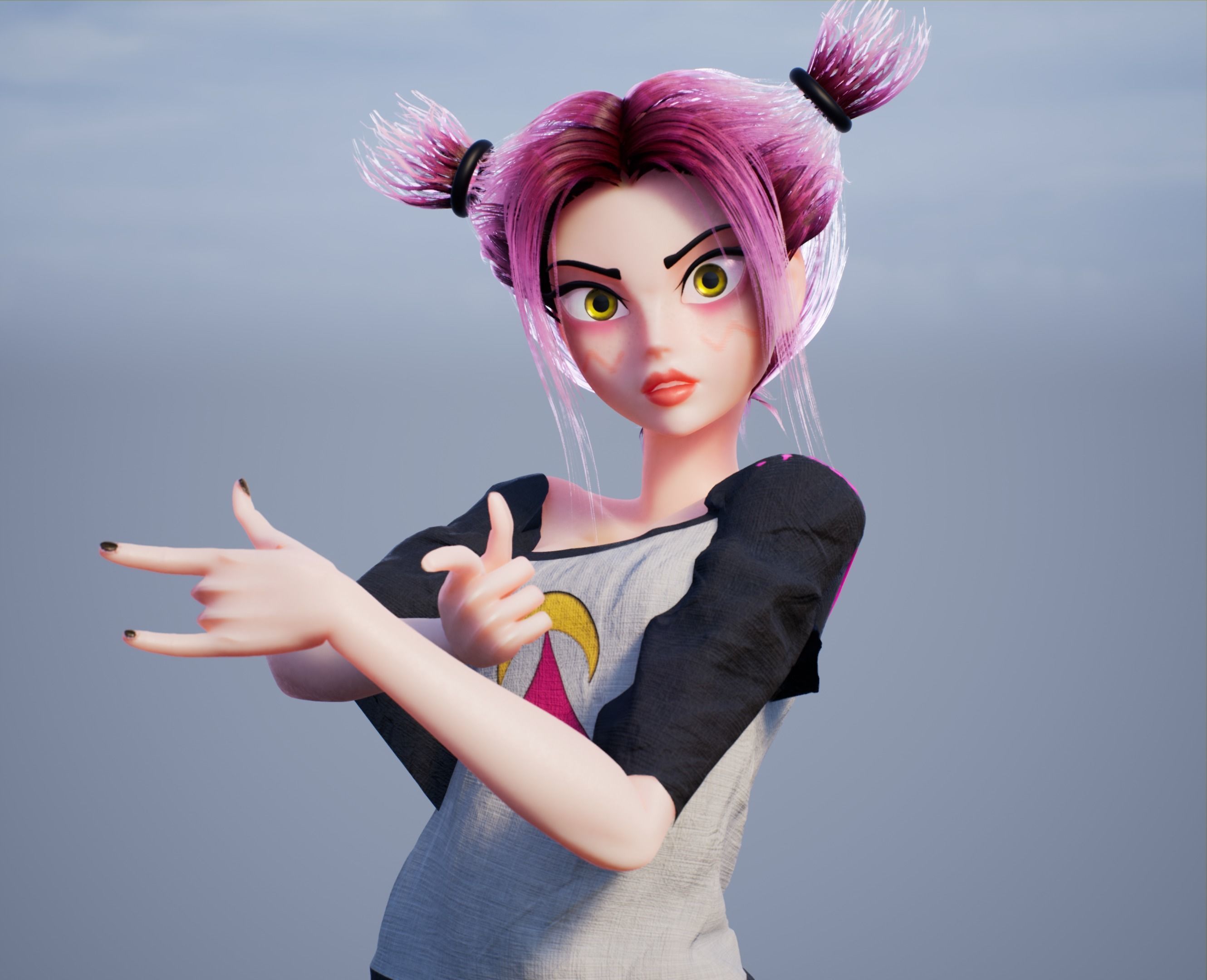 Zen Fully Rigged 3D model Low-poly 3D model_2