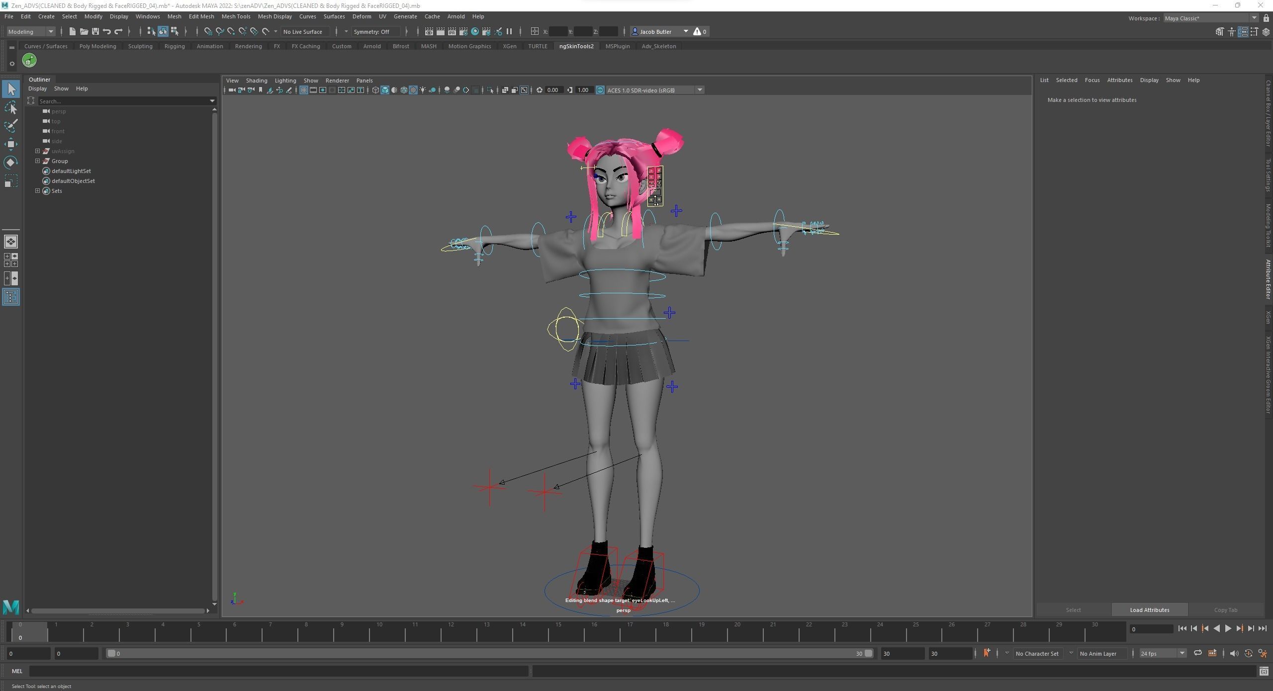 Zen Fully Rigged 3D model Low-poly 3D model_5