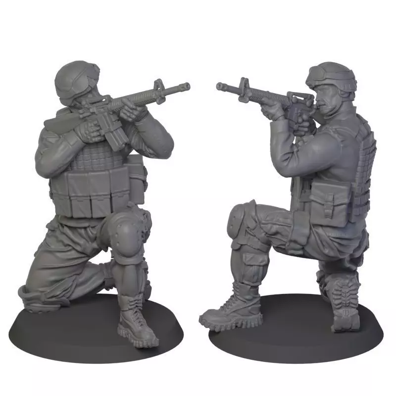 USA modern soldier 3 3D print model_0