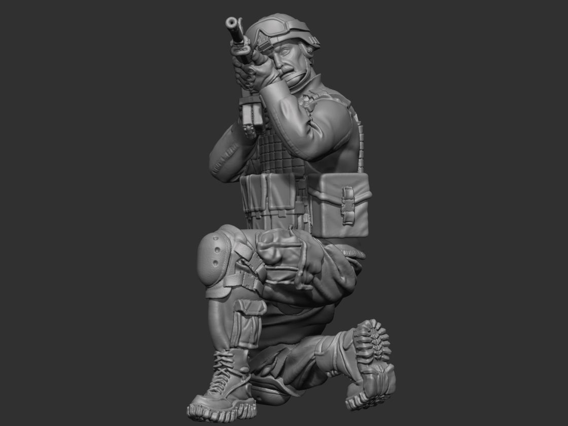 USA modern soldier 3 3D print model_16