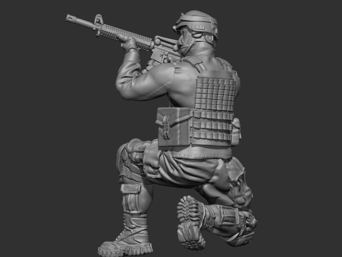 USA modern soldier 3 3D print model_20