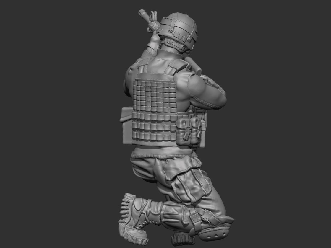 USA modern soldier 3 3D print model_4