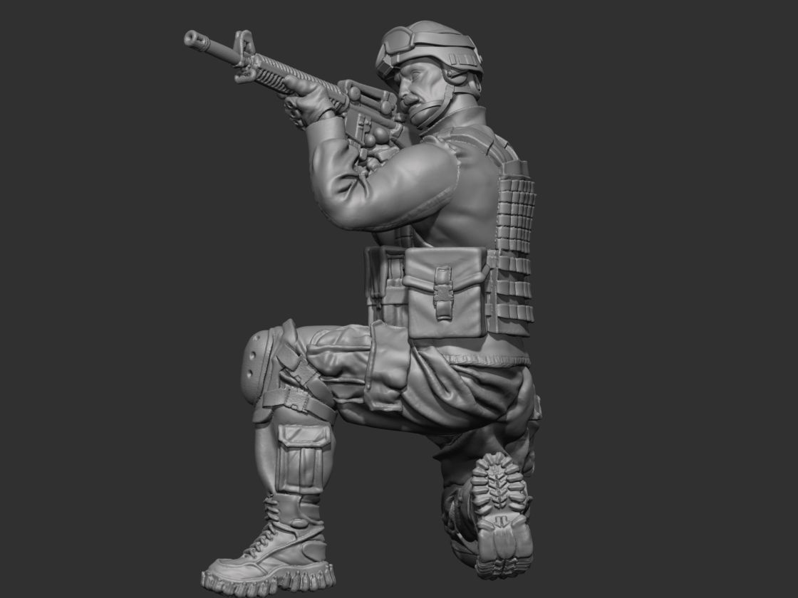 USA modern soldier 3 3D print model_18