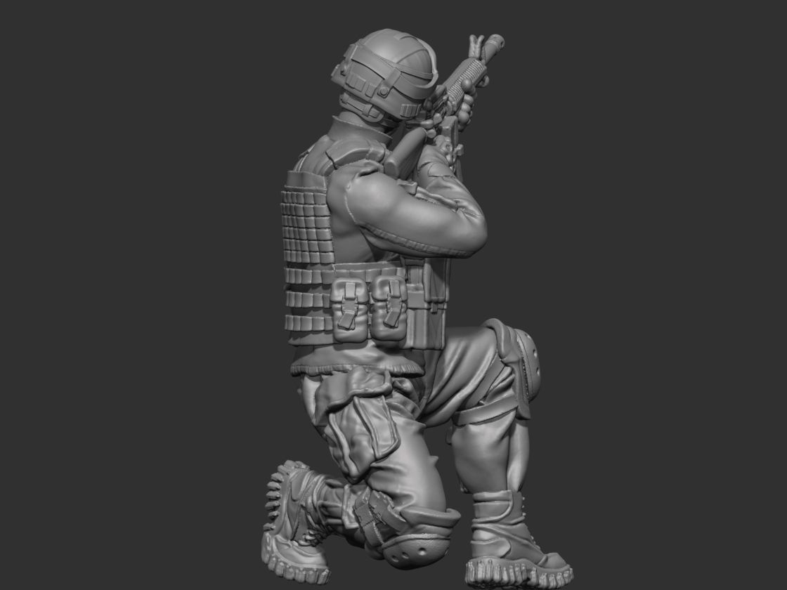 USA modern soldier 3 3D print model_6