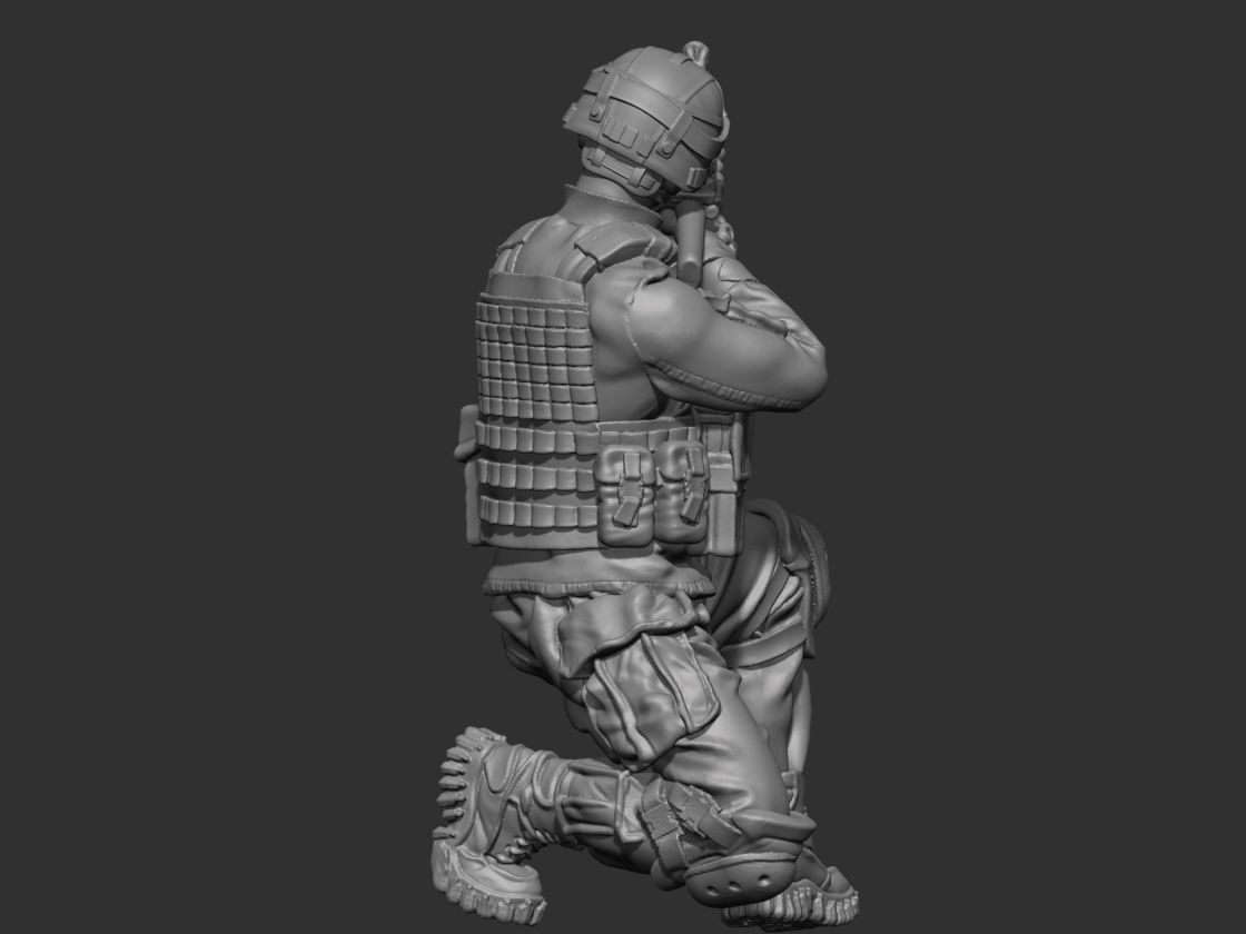 USA modern soldier 3 3D print model_5