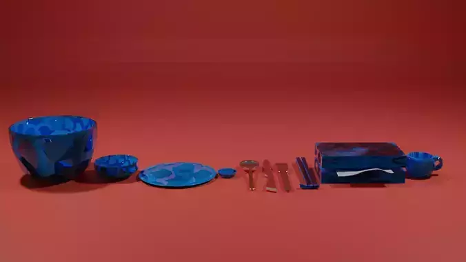 tableware set of dishes and utensils