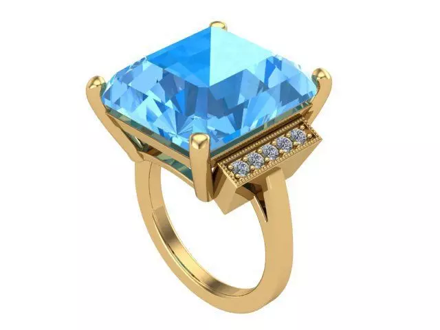 Topaz Ring 3D print model