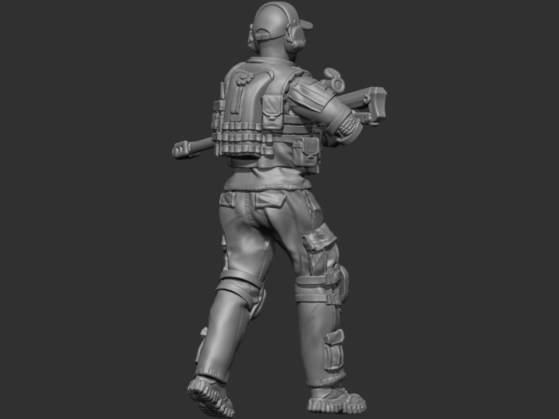 USA modern soldier 4 3D print model_8