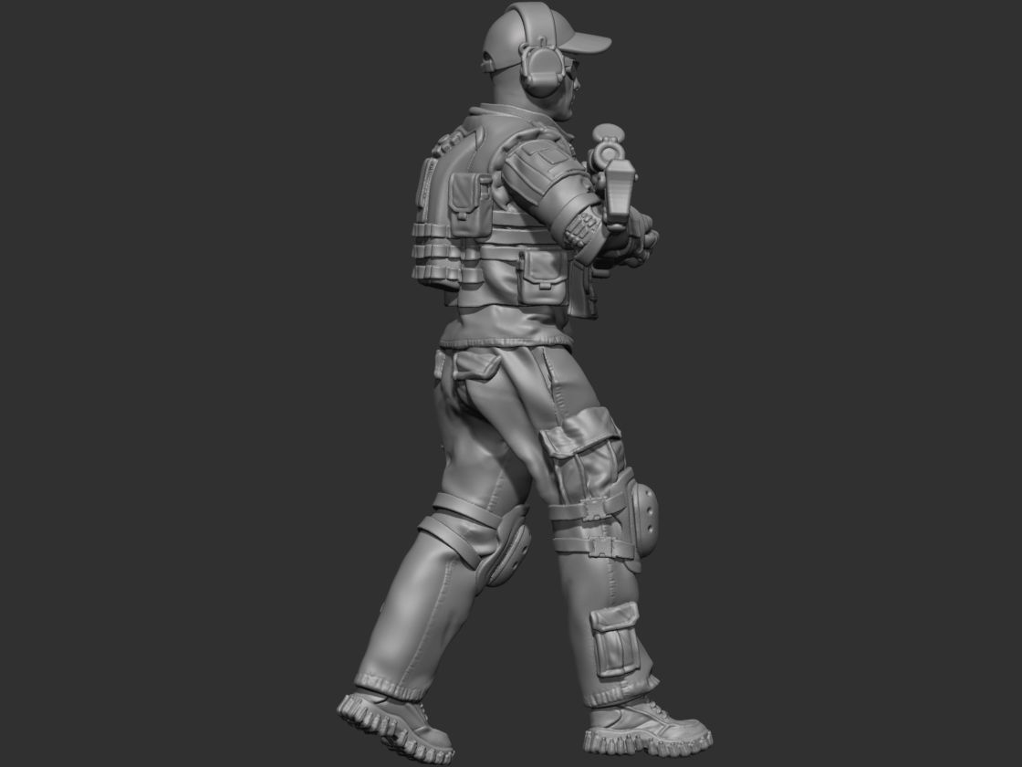 USA modern soldier 4 3D print model_6