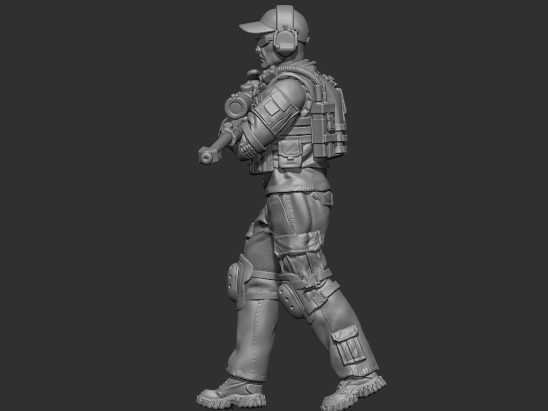 USA modern soldier 4 3D print model_19