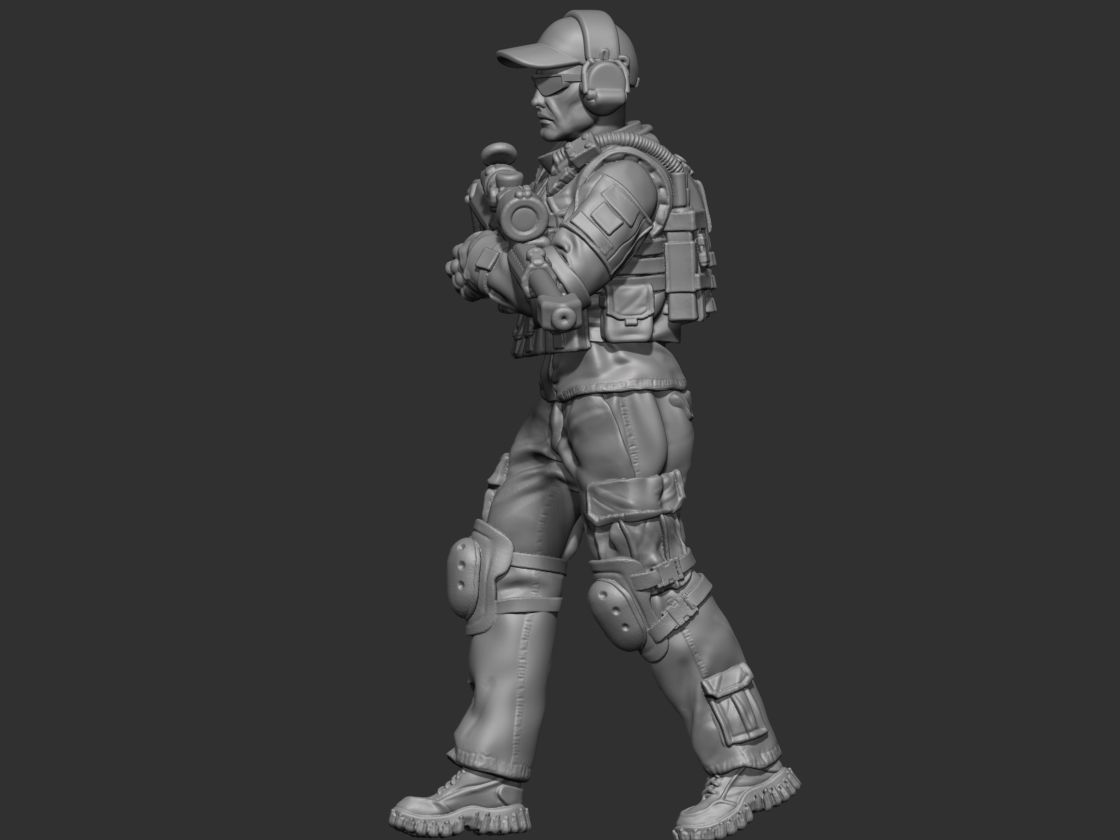 USA modern soldier 4 3D print model_18