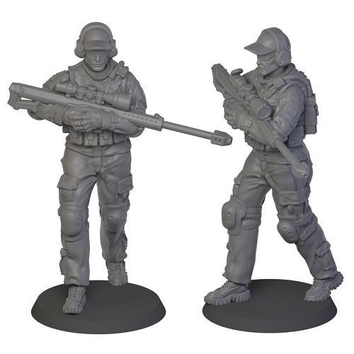 USA modern soldier 4 3D print model