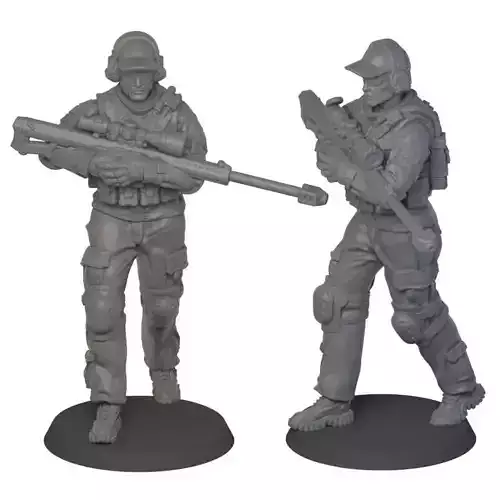 USA modern soldier 4 3D print model