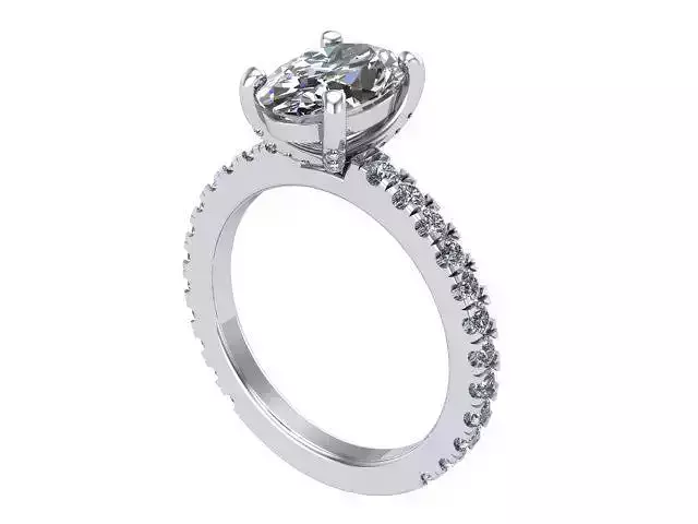 Oval Diamond Engagement Ring